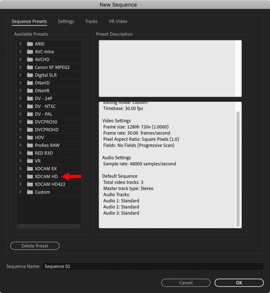 Premiere Pro: Create a Custom Sequence Preset | Larry Jordan